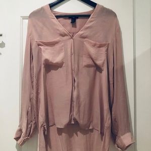 Blush pink H&M long-sleeve blouse